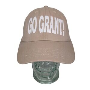 Go Grant! Tan Khaki Baseball Cap Hat Adjustable Cotton Dad Hat Graphic Print